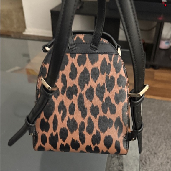Kate Spade Leopard Print Backpack with Black Accents - Picture 5 of 5
